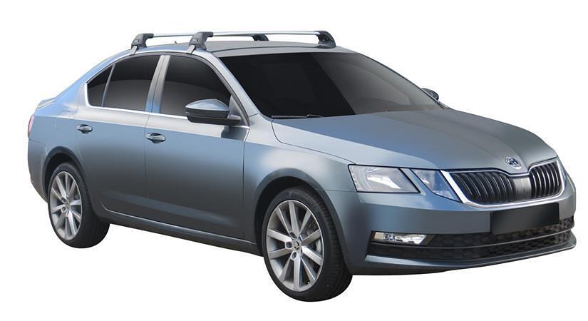 Yakima Flush аеродинамични греди за Skoda Octavia 3 Хечбек от 2013 до 2020 година без надлъжни греди - Черни
