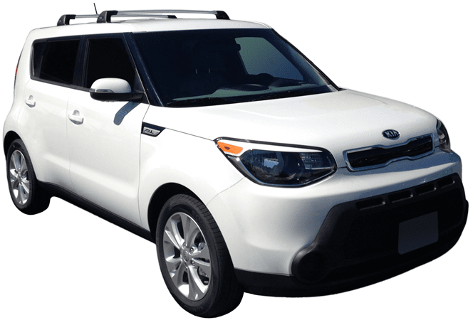 Черни Аеродинамични греди Yakima Flush за Kia Soul от 2014-2020 без надлъжни греди
