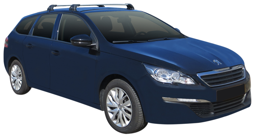 Yakima Flush греди за Peugeot 308 комби 2014- без надлъжни греди - Сиви
